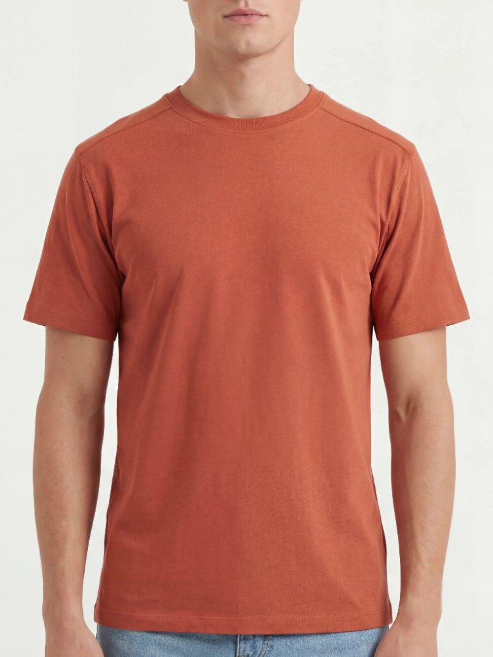 NWT Organic Cotton Crew Tee Red Athletic Fit S-XXL